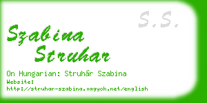 szabina struhar business card